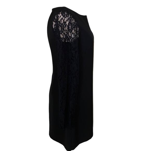 White House Black Market Lace Sleeve Sheath Dress size 4 with key hole button - Picture 5 of 9